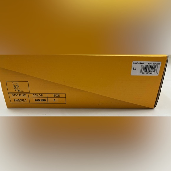 Pandora Ripped Denim Bootie
Black
NWB 
Size 6
4” Heel
6” Heel to Top - Picture 4 of 6